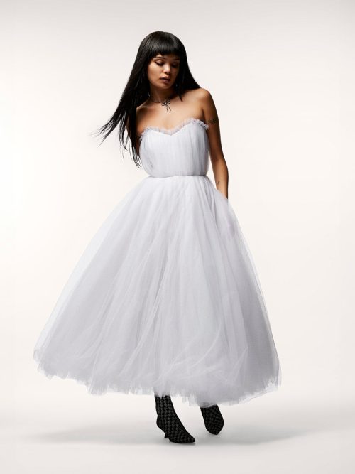 BRIDE VIBES TULLE DRESS WHITE | RE:LUV