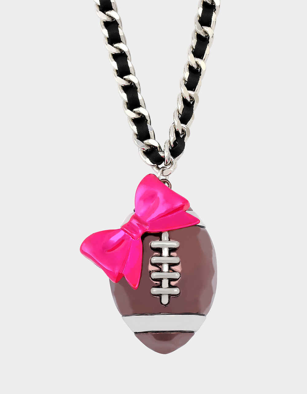 RIBBON FOOTBALL PENDANT PINK - Image 3