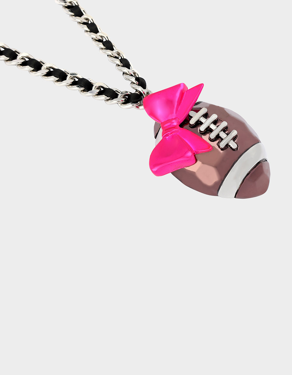 RIBBON FOOTBALL PENDANT PINK - Image 4