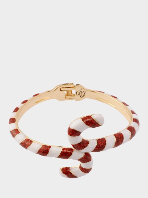 CANDY CANE HINGE BRACELET RED