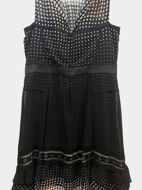 VTG Sleeveless black and white polka dot summer dress | RE:LUV