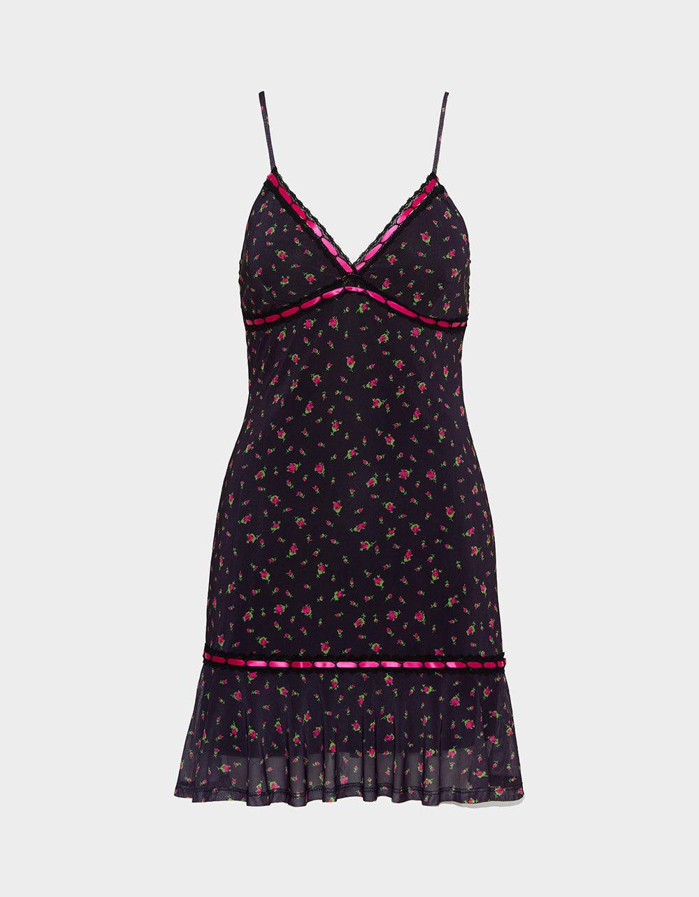 BETSEY'S ARCHIVE ROSEBUD SLIP DRESS BLACK - Image 6