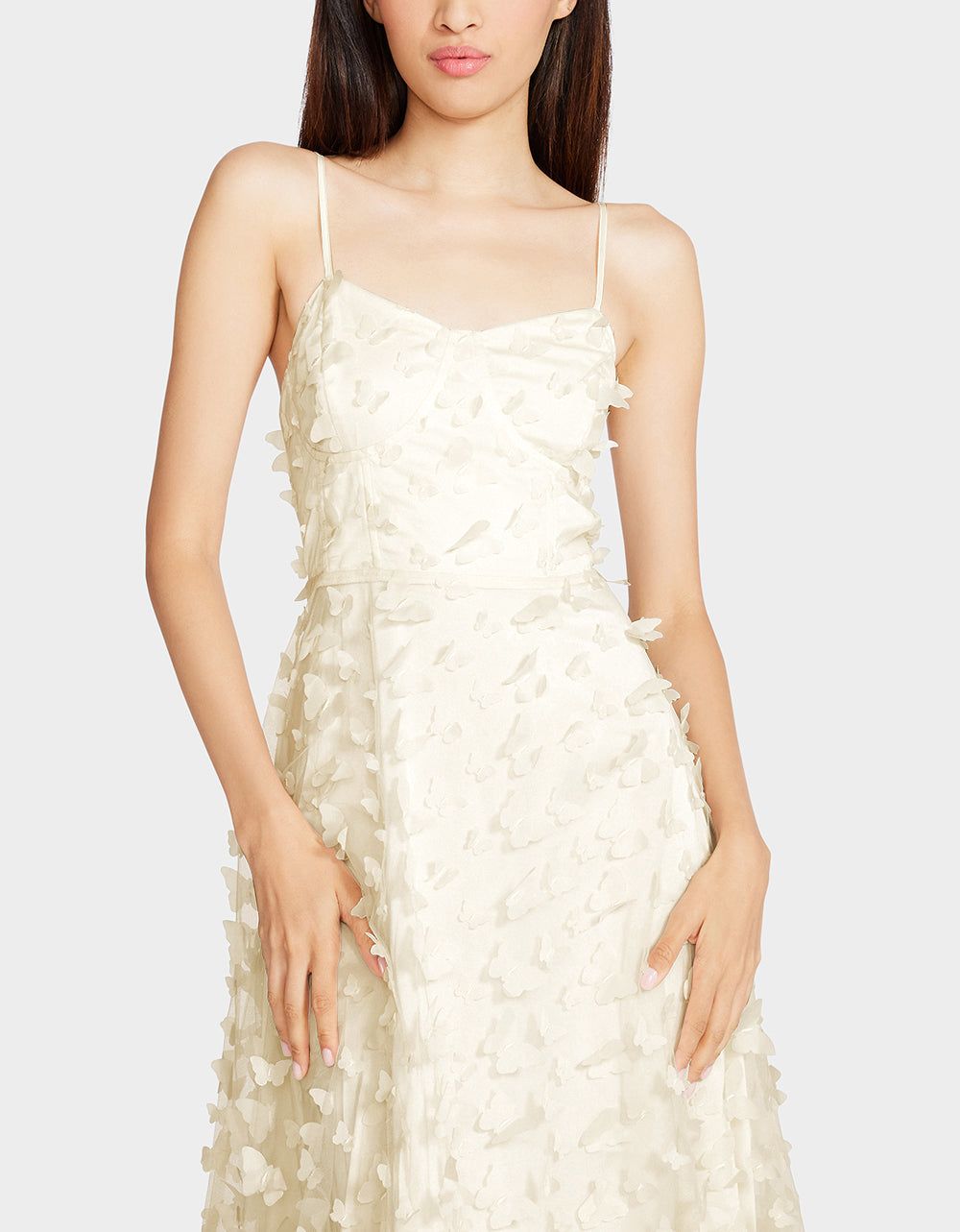 BETSEYS BUTTERFLY MAXI DRESS CREAM - Image 4
