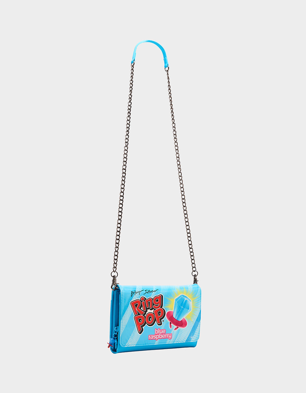 RING POP® PATENT WALLET ON CHAIN BLUE - Image 4