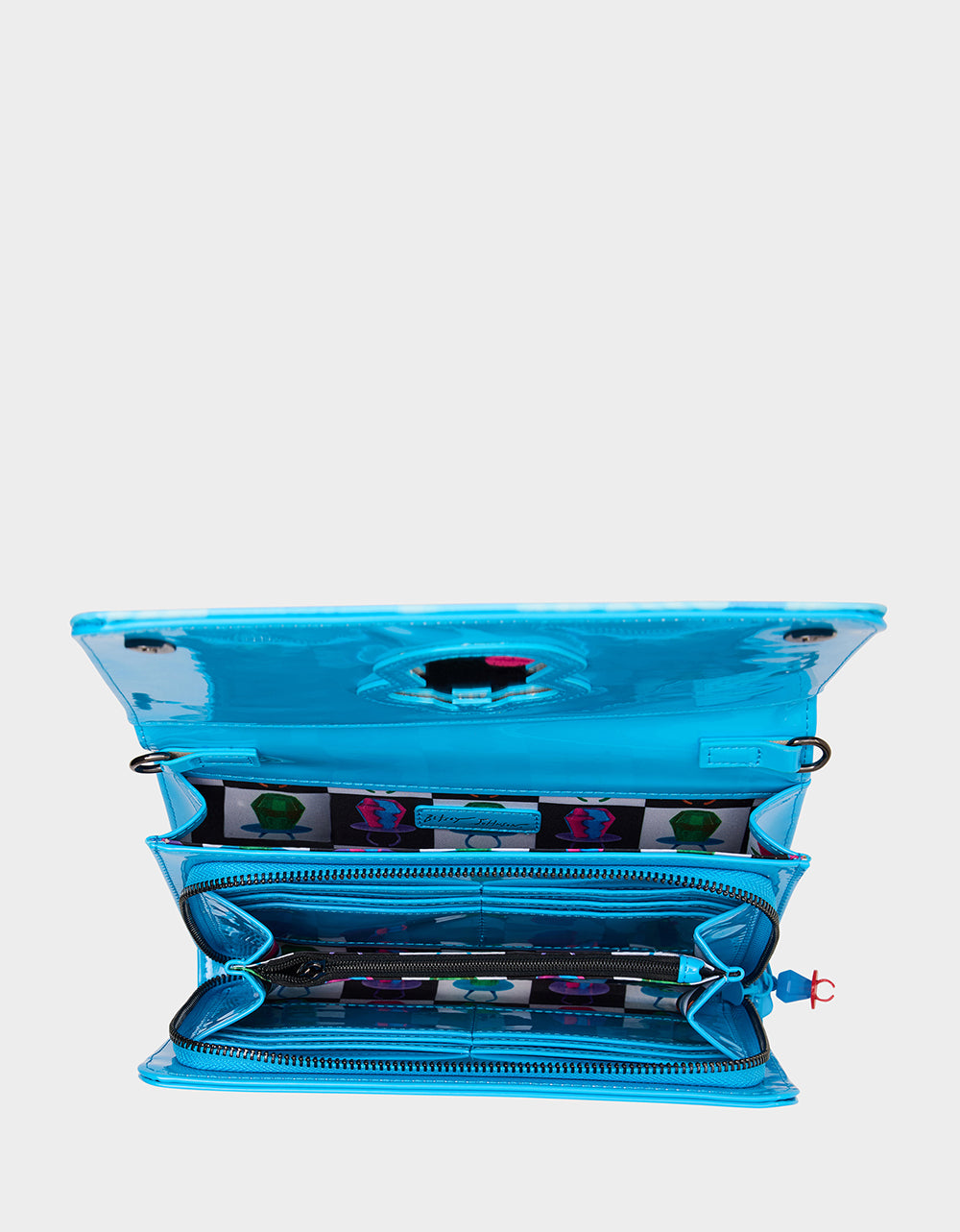 RING POP® PATENT WALLET ON CHAIN BLUE - Image 6