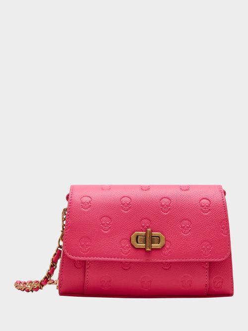 SKULLICIOUS MINI TURNLOCK CROSSBODY PINK